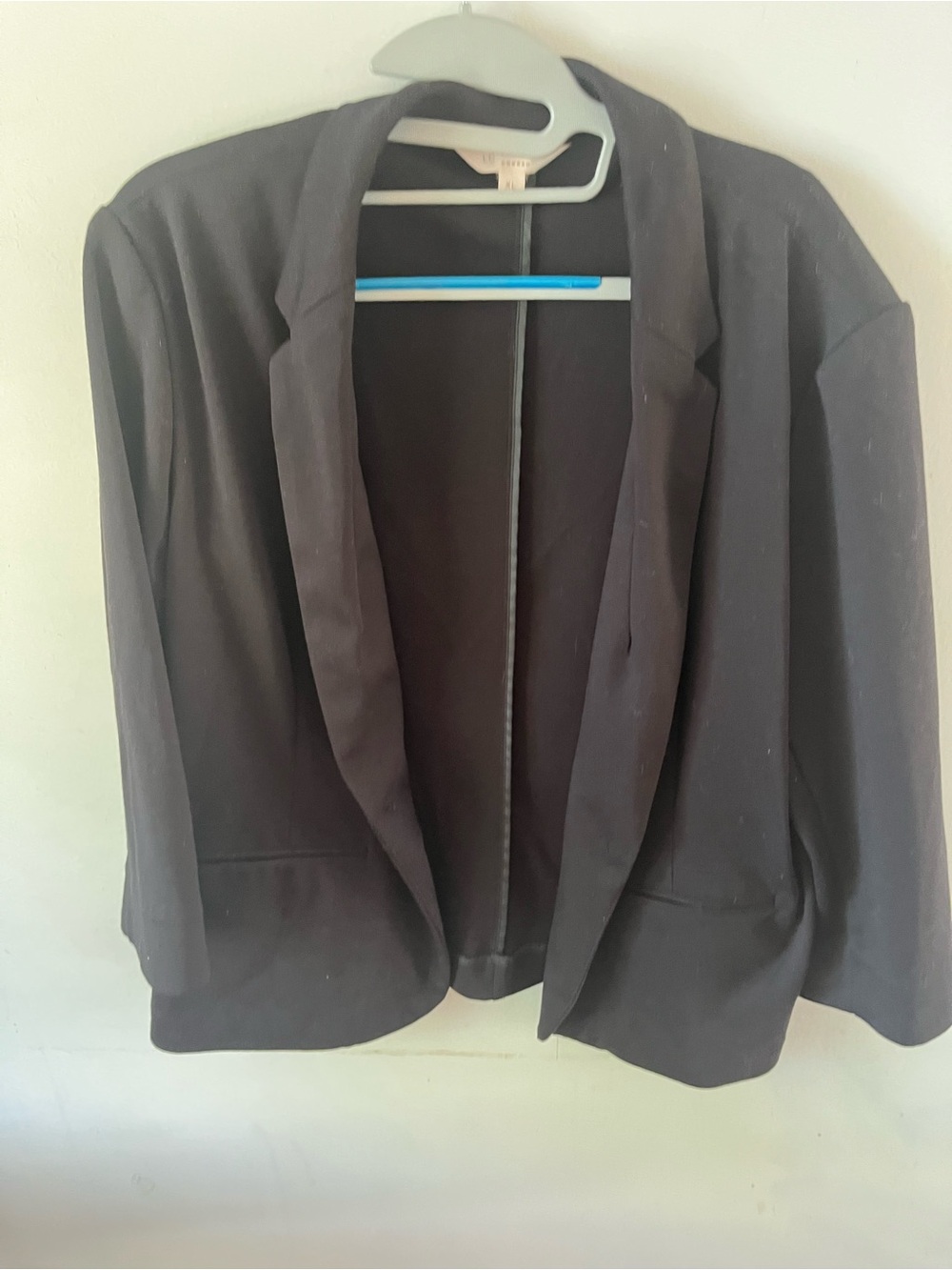 LC Lauren Conrad Black Open-Front Blazer